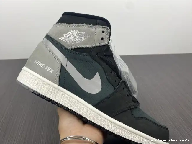 Official Maikesneakers Grey Element DB2889-001 1 Gore-Tex Black Particle Jordan Retro High 0602